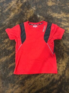 And1 Red and Black Boys' Short Sleeve Athletic Tee